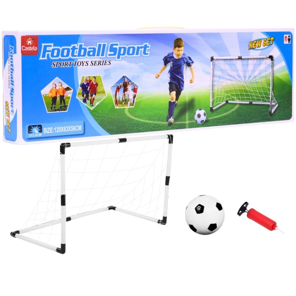 Kit Mini Trave Futebol Infantil Bola e Bomba de Ar - Castela em Oferta na Shopee