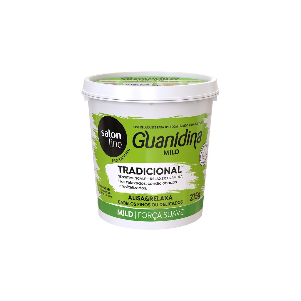 Guanidina Tradicional Mild Alisa e Relaxa Salon Line 215gr em Oferta na Shopee