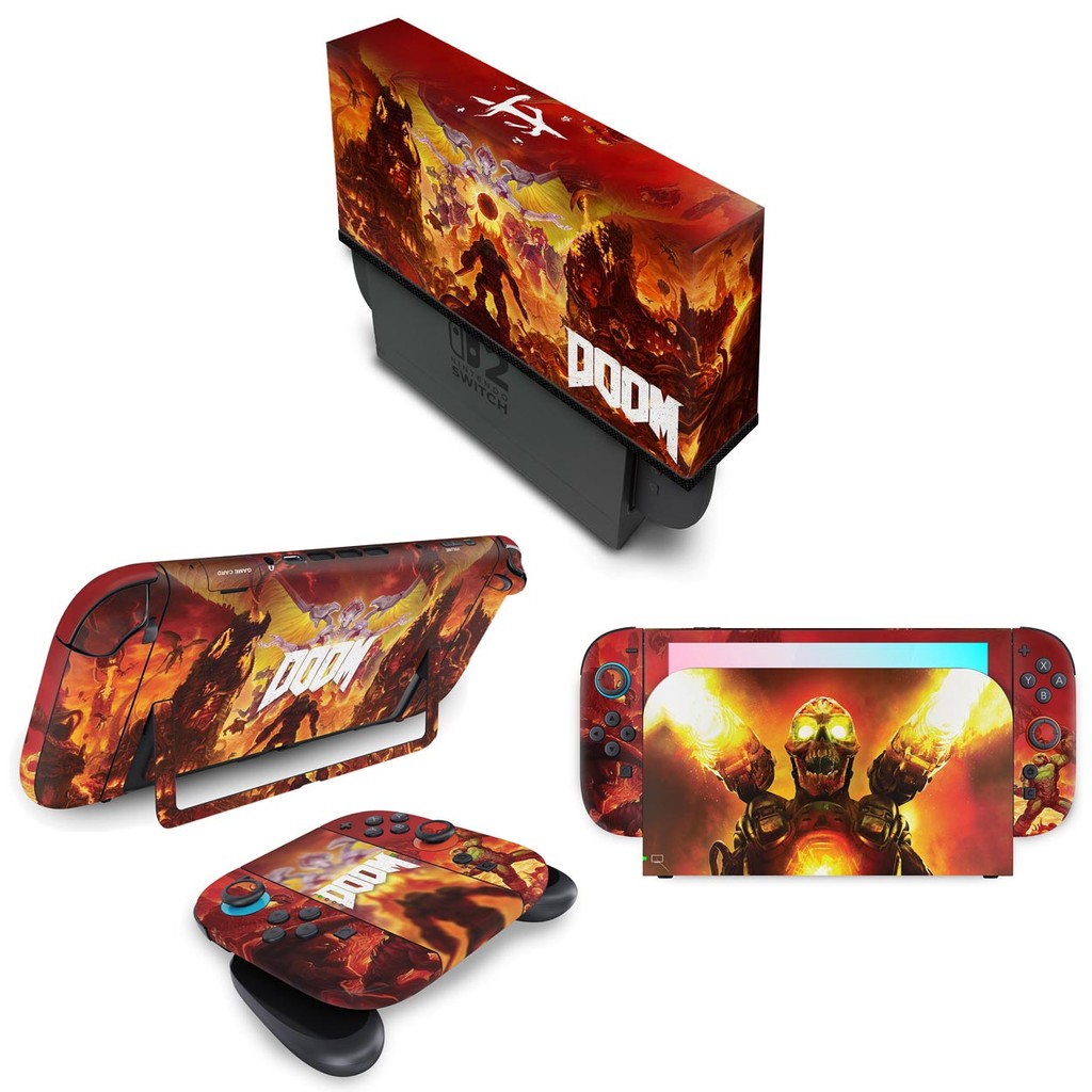 Kit Capa e Skin Anti-Rage para Nintendo Switch 2 - Doom