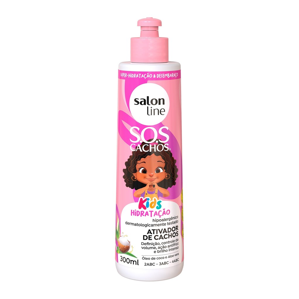 Ativador de Cachos SOS Cachos Kids Hidratação Salon Line 300ml em Oferta na Shopee