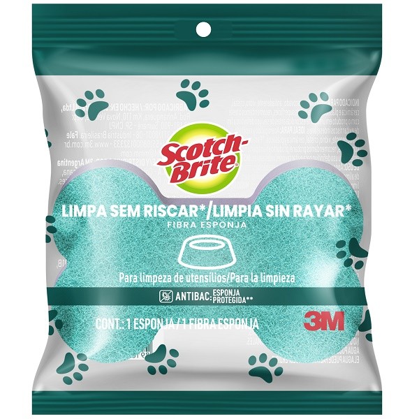 Esponja Nao Risca PETS SCOTCH Brite Ossinho em Oferta na Shopee
