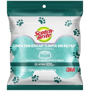 Esponja Nao Risca PETS SCOTCH Brite Ossinho em Oferta na Shopee