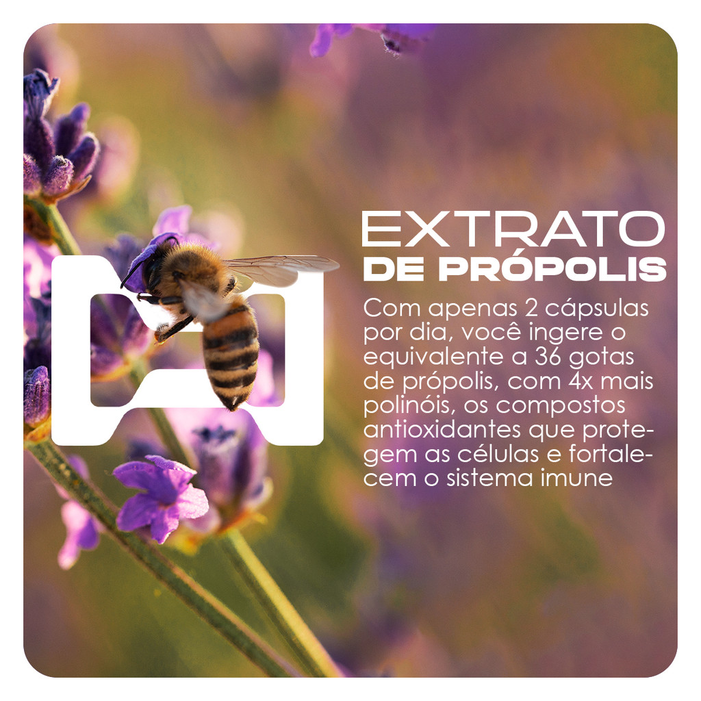 Detalhes do Propolis Verde 100% - 60 Capsulas - Puravida