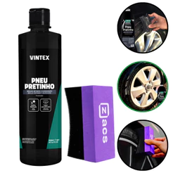 Pneu Pretinho Vintex 500ml com Aplicador – Brilho, Proteção e Renovação dos Pneus