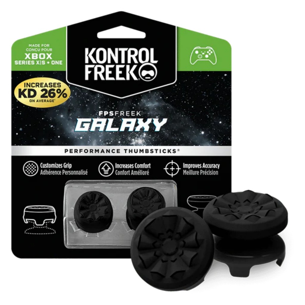 Par de Grips Extensor FPS Galaxy Preto Black Para Controle de Xbox One e Series S/X