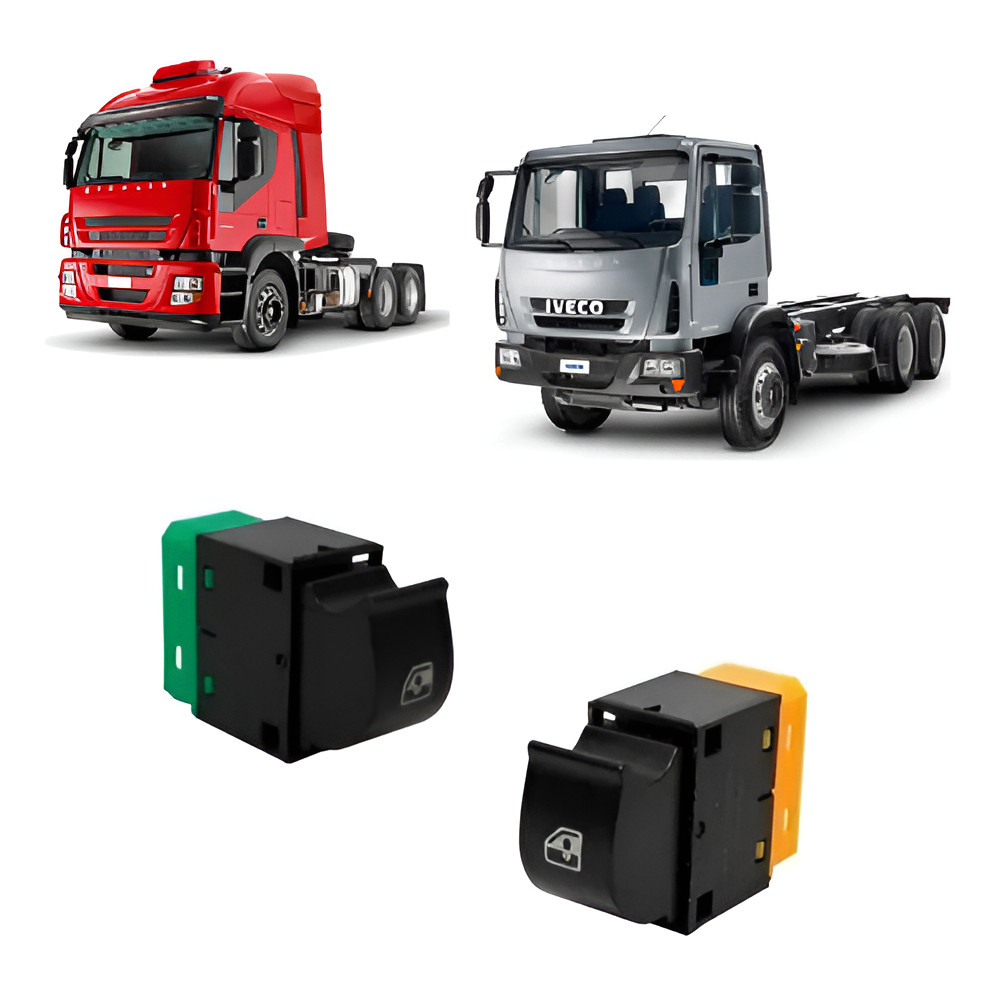 Par Botao Interruptor Vidro Eletrico Iveco Stralis Tector