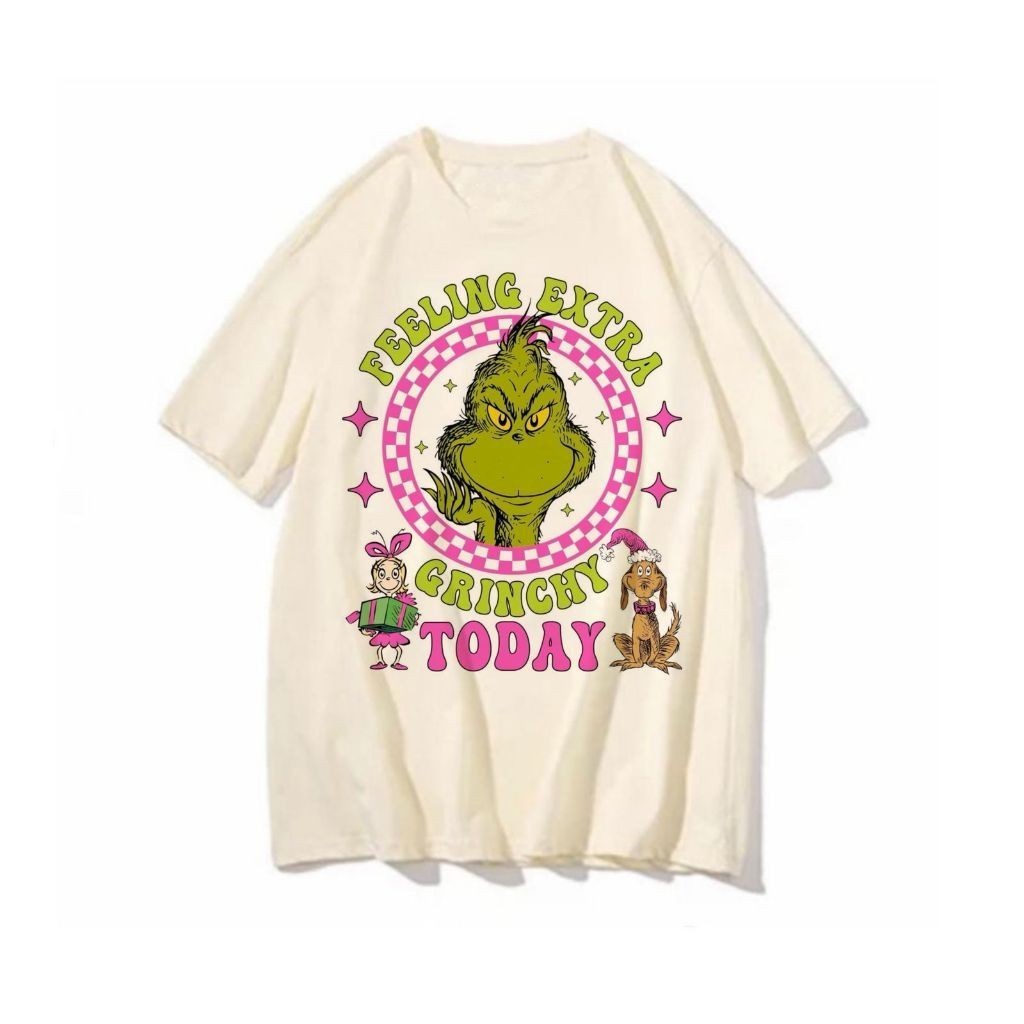 Camiseta Premium Grinch Natal 100% Algodão Camisa Fio 30.1 Envio Rápido Vilão Merry Christmas