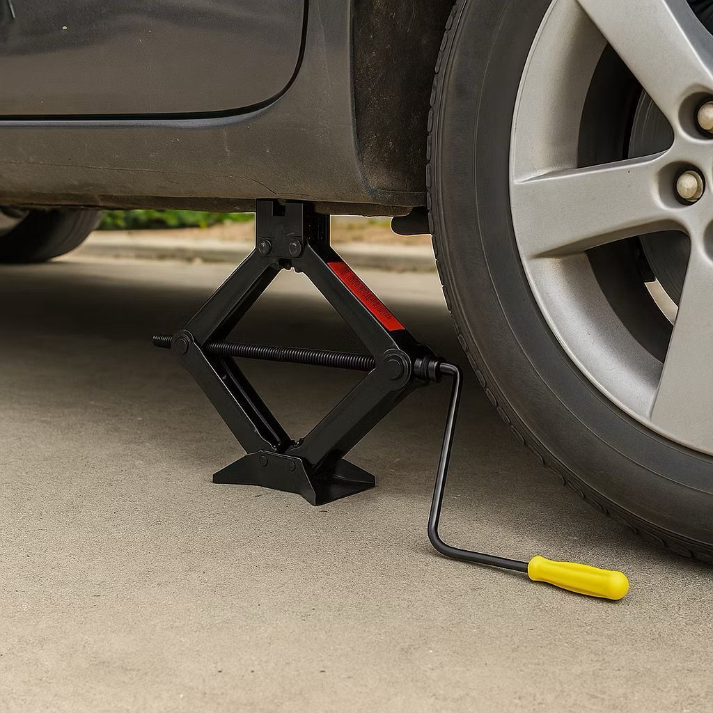 Macaco Sanfona para Carro 1.5/2T Universal com Manivela Reforçado Troca Pneu Emergência Automotivo · foto 2