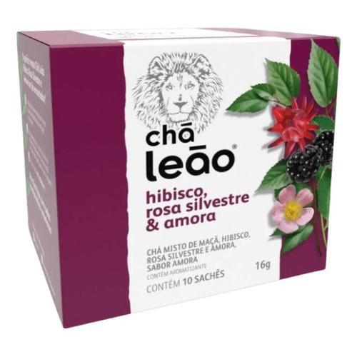 Chá Hibisco, Rosa Silvestre E Amora Leão 10 Sachês