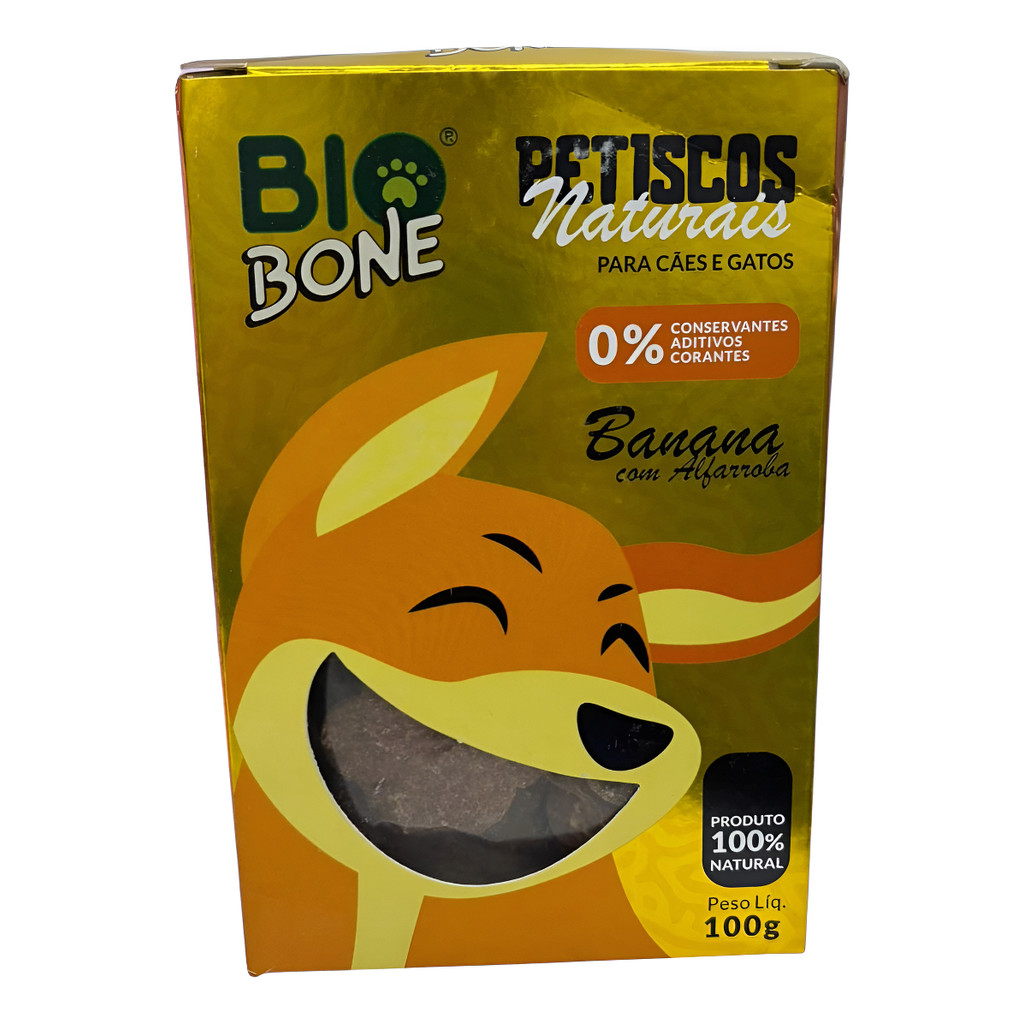 Petiscos Biosnacks  Bananas Com Alfarroba Caes E Gatos