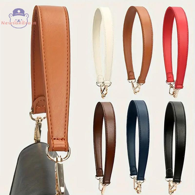newsandrain 7 Cores Alça De Bolsa De Couro Bolsas Alças Para Curta Fivela Dourada Substituição Faixa De Cinto