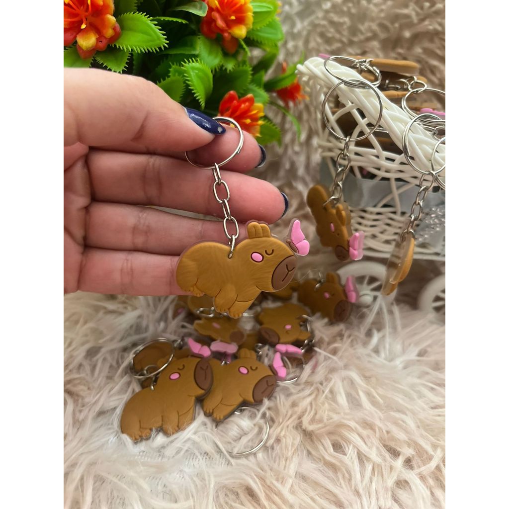 Chaveiro Capivara  Emborrachado Colecionável 10/20/30/40/50 Unidades Festas Temáticas Lembrancinha Aniversario