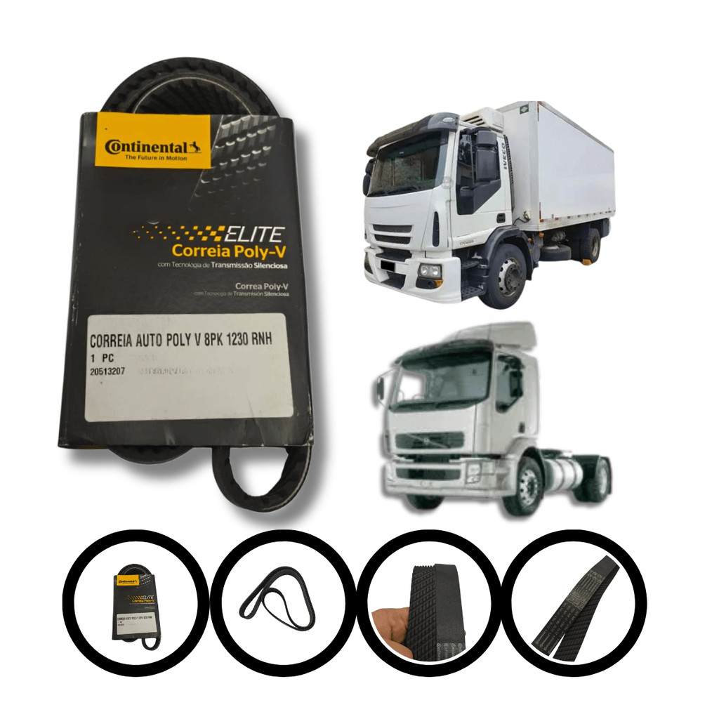 Correia Alternador 8PK1230 Continental