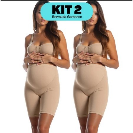 Bermuda para Gestante Maternity Grávida Sem Costura Zee Rucci