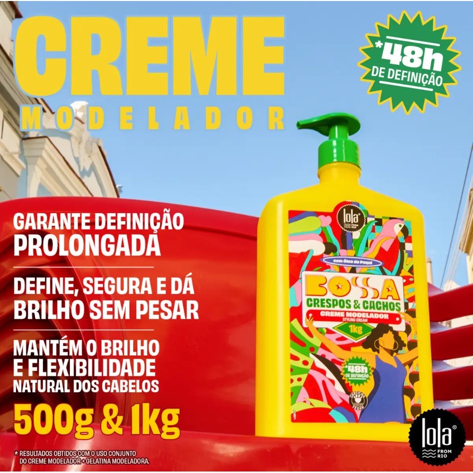 Creme Lola From Rio Modelador Bossa Crespos & Cachos 500g