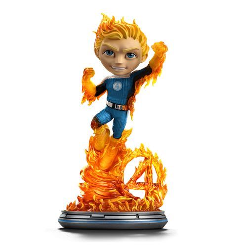 Estátua Tocha Humana (Blue Suit Variant) - Fantastic Four - Minico - Iron Studios em Oferta na Shopee