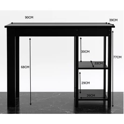 Escrivaninha Estilo Industrial com 2 Prateleiras - Funcional para Home Office, Escritório e Estudo