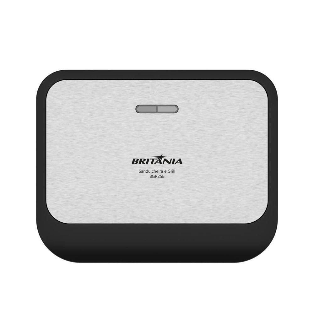Sanduicheira E Grill Britânia Inox 2 Em 1 BGR25B 220V em Oferta na Shopee