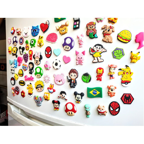 Imã De Geladeira Enfeite10un Desenho Frigobar Bonito Decorar Promoção