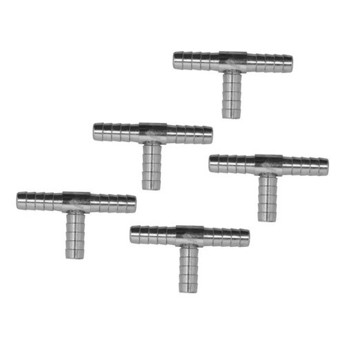 Emenda T Bestfer BFH2715 5/16 Kit 5 Conector Tee Engate Mangueira Ar Comprimido Água Gás Pneumática Aço · foto 2