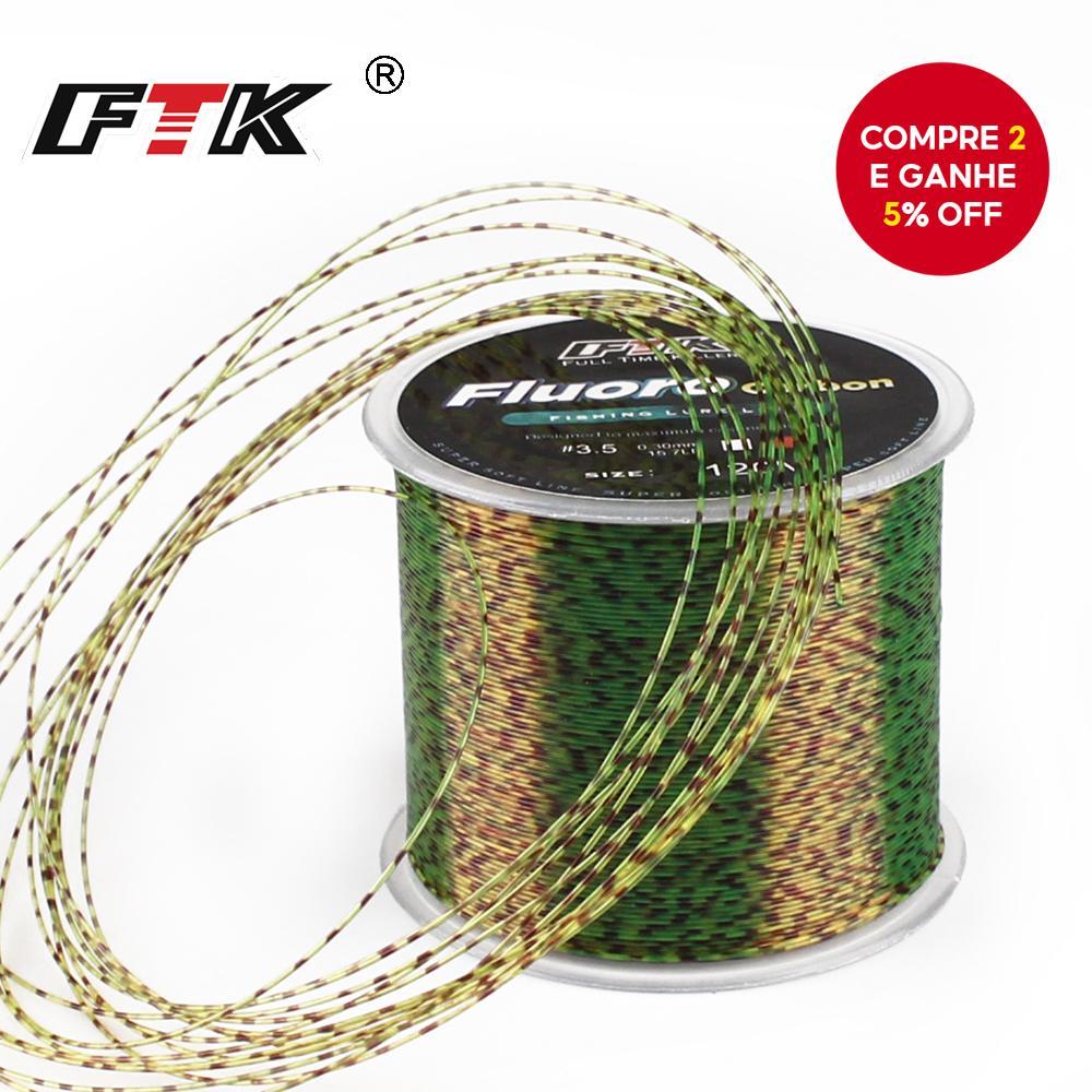 Linha De Pesca 120M Condutor De Monofilamento De Fibra De Carbono Revestido De Fluorocarbono Resistente Ao Desgaste , Ad