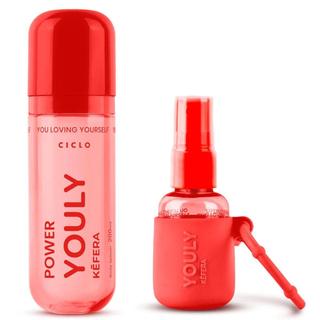 Combo Kit Youly Power Body Splash 200ml + 30ml  Charm Bag Kefera Ciclo Cosméticos