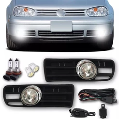 Kit Farol Milha Golf 99 A 2005 2006 Sapão Farol Neblina Auxiliar Com Lampadas