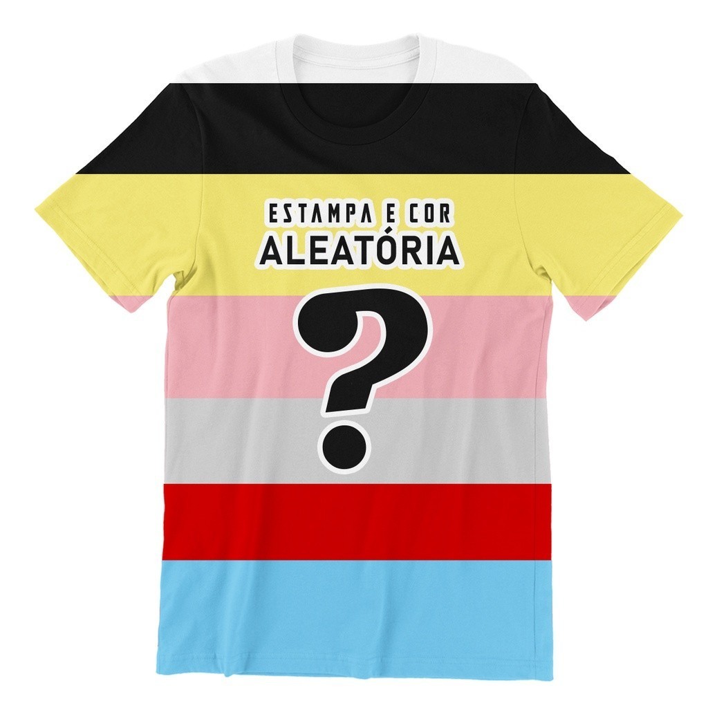 Camiseta Camisa Queima de Estoque Estampada Aleatória Unissex 100% Algodão