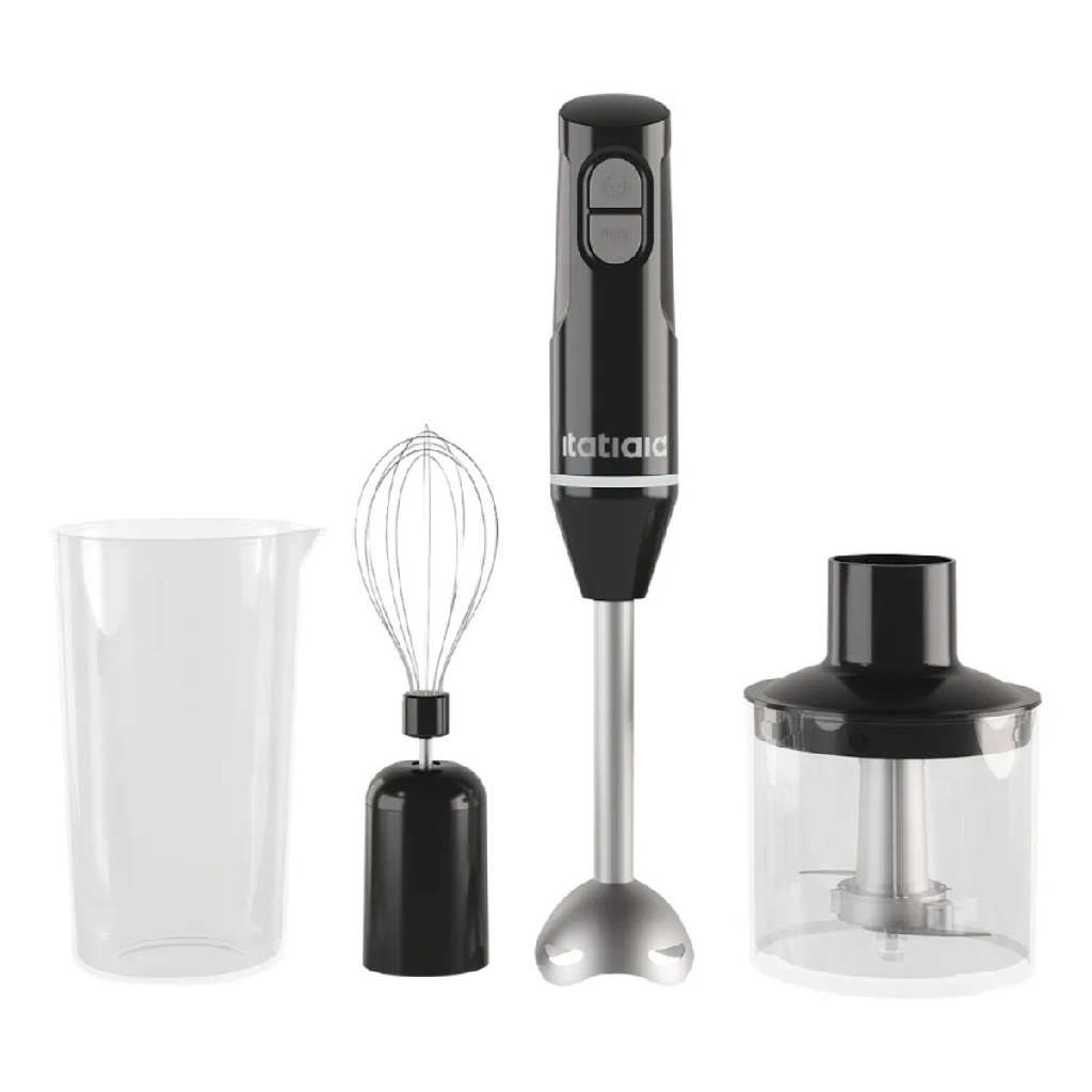 Mixer Portátil De Mão 3 Em 1 Inox Midi Preto