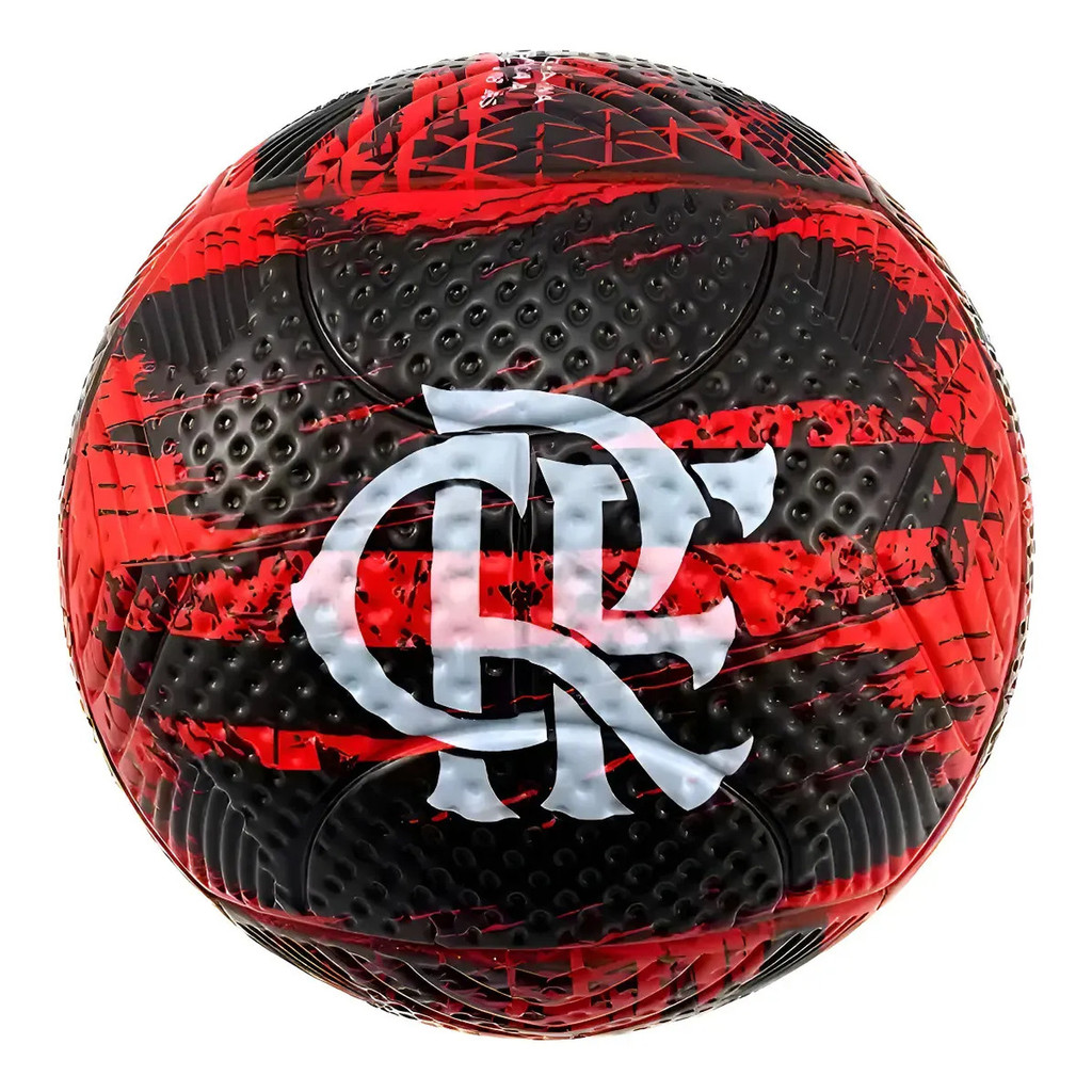 Bola De Futebol Flamengo N5 Campo Vermelho E Preto Original