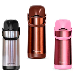 Garrafa de Café Térmica Termolar Lúmina Inox 1 Litro para Bebidas Quentas Água Chá Café