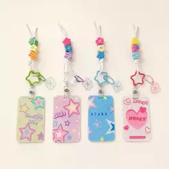 Porta Photocard Holder Colorido Cartão Kpop - Chaveiro
