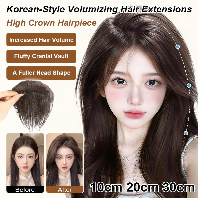 【Para Mulheres Modernas】Air Bangs Seamless Closure Hair Extensions Light Fluffy Hair Patches Perucas Naturais