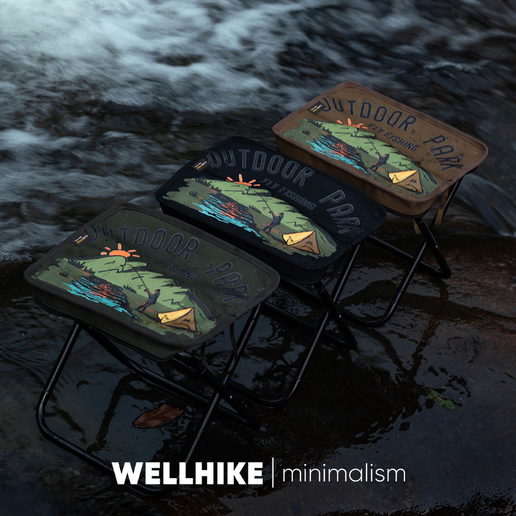 WELLHIKE Original pesca Maza cadeira de acampamento ao ar livre CORDURA à prova dwaterproof água pequenos objetos pesca 