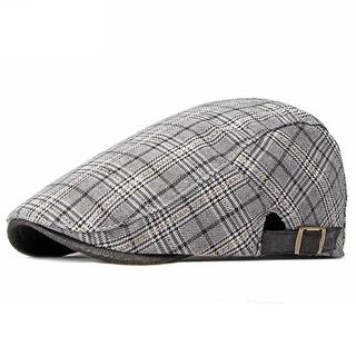 Boina Plana Xadrez, Boina Masculina Estilo Newsboy, Boina Feminina Estilo Cabbie Ivy, Boina de Pintor com Padrão Espinha
