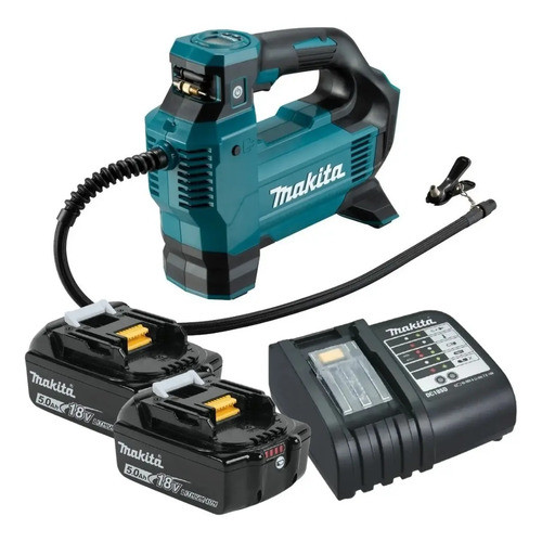 Compressor de Ar Makita DMP181Z 18V 2 Baterias 5Ah Bivolt Portátil Inflador Pneu Sem Fio Profissional