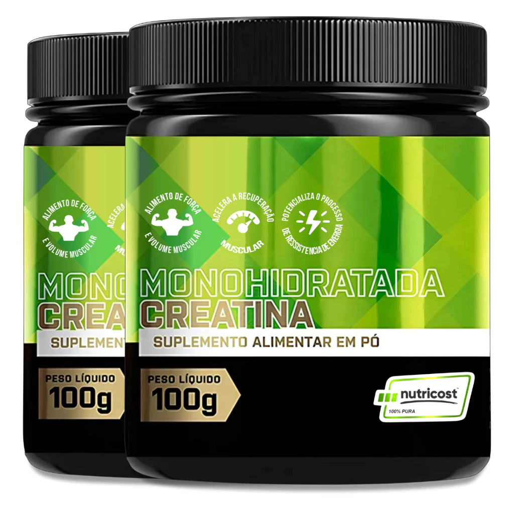 Kit 2 Creatina Pura Creatina Monohidratada Pote 250g pt verde | A Forja — imagem 1