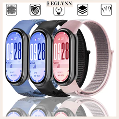 Pulseira Strap De Loop Nailon Para Relógio Smartwatch Xiaomi Mi Band 11 10 /9 /8 Para Mi Band 11 10 9 8 NFC