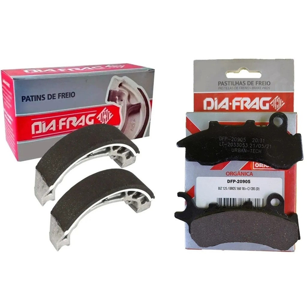 KIT PATIM LONA FREIO + PASTILHA HONDA PCX 150 2019-2020 DIAFRAG