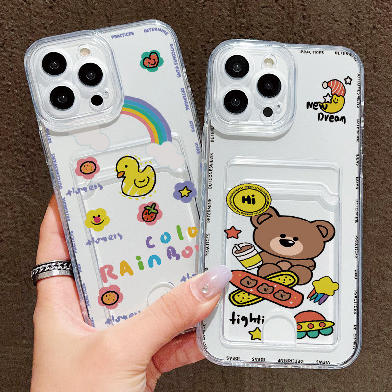 Capa Com Porta-Cartões Para Samsung Galaxy A57 A02 A03 A04 A03S A05 A05S A06 A07 A17 A12 13 A14 A15 A16 A20 A22 A34 A54 