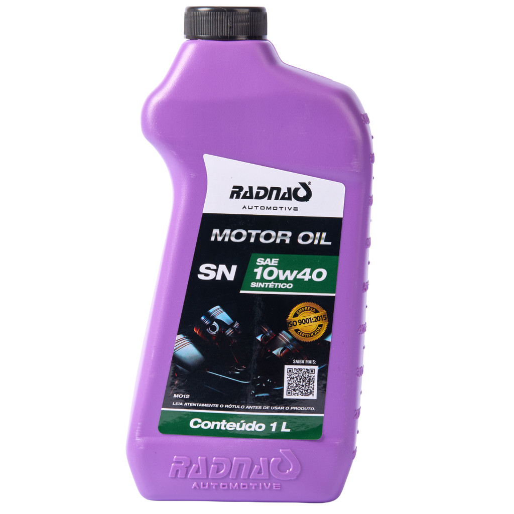 Óleo De Motor 10W40 API SN Sintético Radnaq 1 Litro