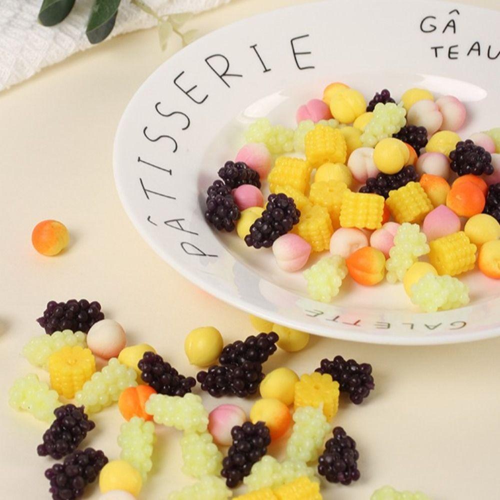 Brinquedos Sensoriais De Apertar , Brinquedo De Uvas Pêssego Cozinha De Simulação De Comida Milho