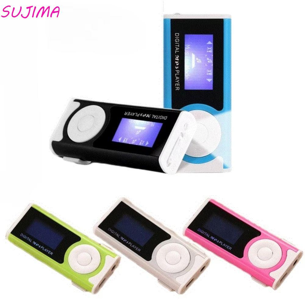 SUJIMA USB MP3 Music Players , Slot Para Cartão De Clipe De Metal Mini Reprodutor De MP3 Portátil , Teclas De Toque Fina