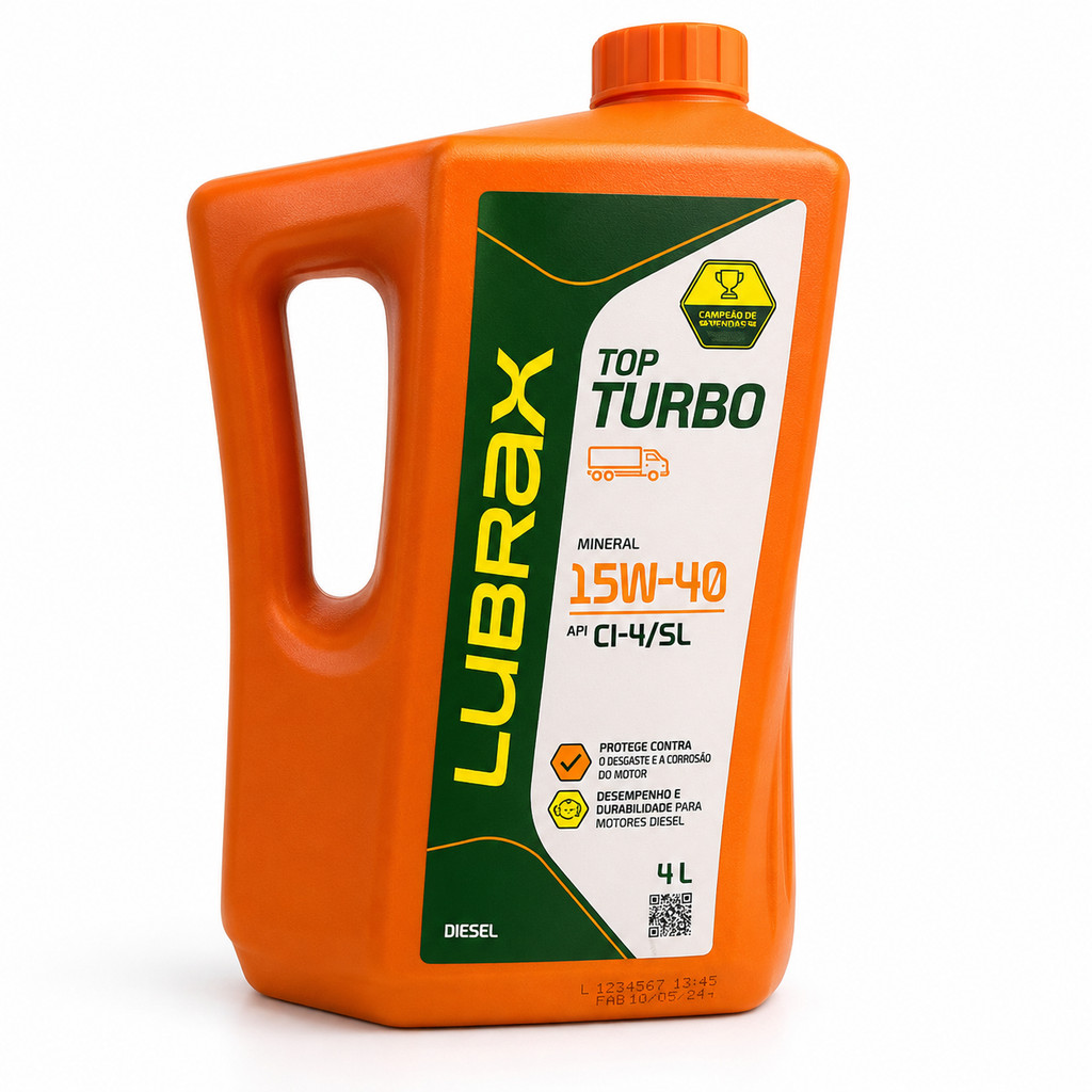 Óleo Diesel 15W40 Lubrax Top Turbo Mineral API CI-4 SL 4 Litros