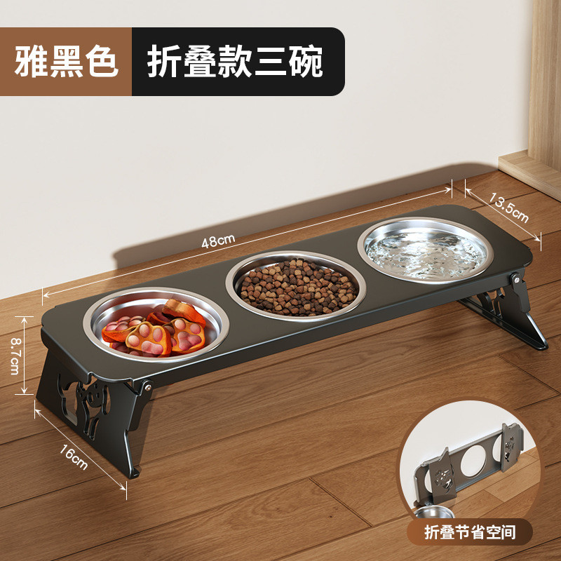 Rack de tigela de aço inoxidável para animais de estimação Rack de tigela para gatos de estimação Proteção para pés alto