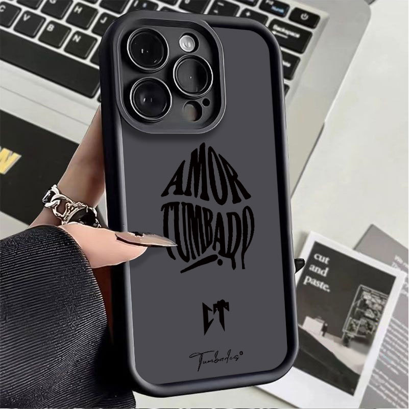 Capinha de silicone macia para Samsung Galaxy A15 A14 A05S A23 A34 A35 A55 A54 A12 A13 S24 S20FE gráfico de fonte preta