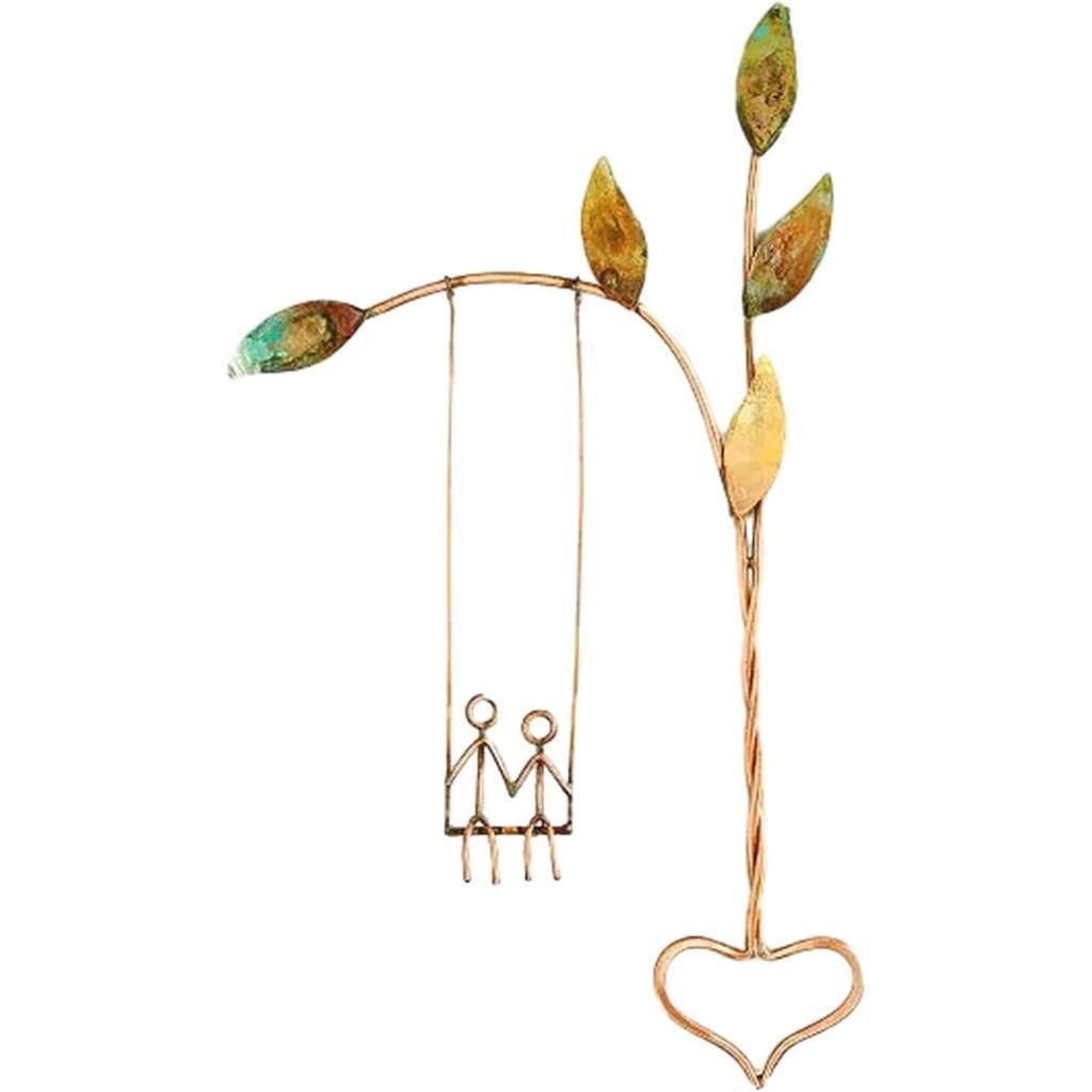 Decorações de Parede, Arte de Parede em Metal, Casal em Balanços, Decoração de Parede para Casa, Decorações de Parede Es