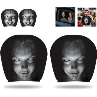 Capa Fantasma para Encosto de Cabeça de Carro Protetor Elástico para Banco Decoração de Halloween Assustadora