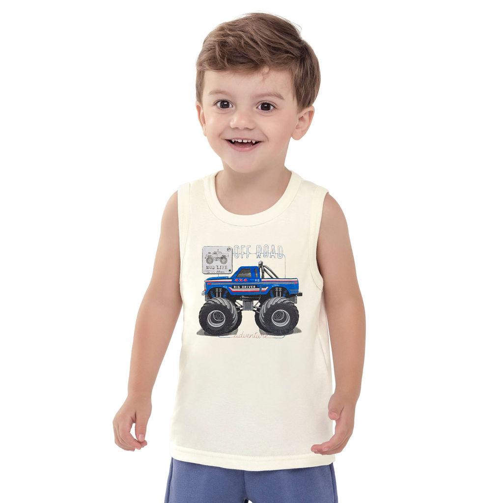 Regata Infantil Menino Monster Truck Elian Bege