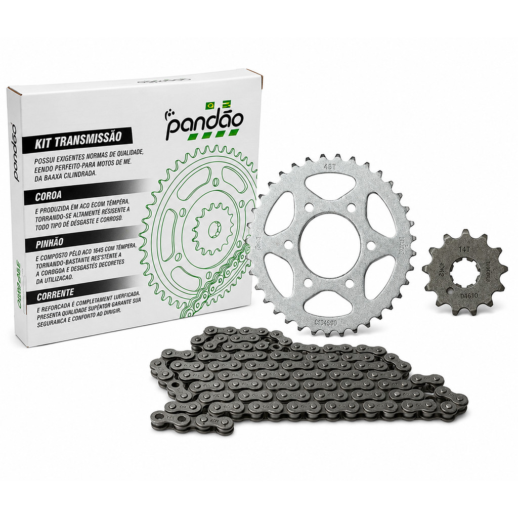 Kit Relação Transmissão Andamento Tração Yamaha XTZ 150 Crosser de 2014 até 2024